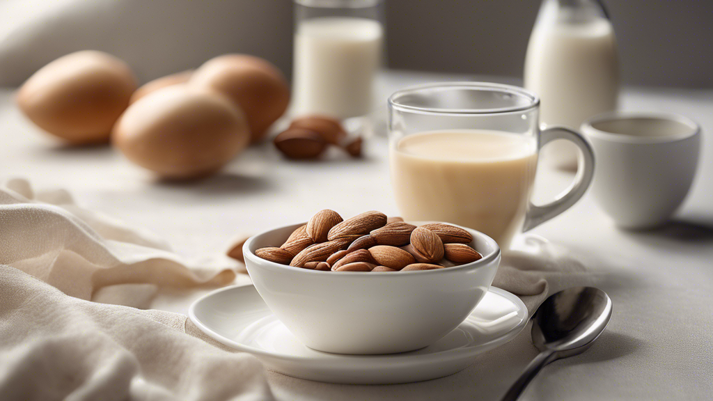 Illustration détaillée sur Le lait d'amande pour un petit déjeuner sain et nourrissant