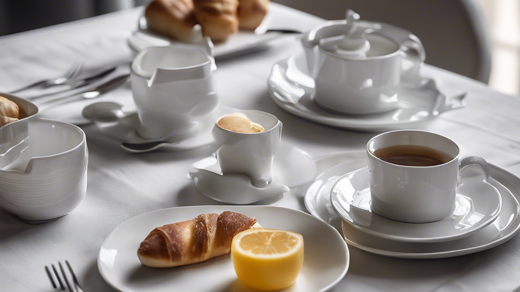 Illustration détaillée sur Le service petit déjeuner en porcelaine : Élégance et fonctionnalité au quotidien